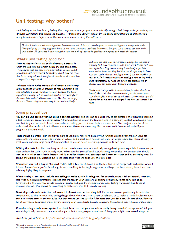 Unit Testing: Why Bother?